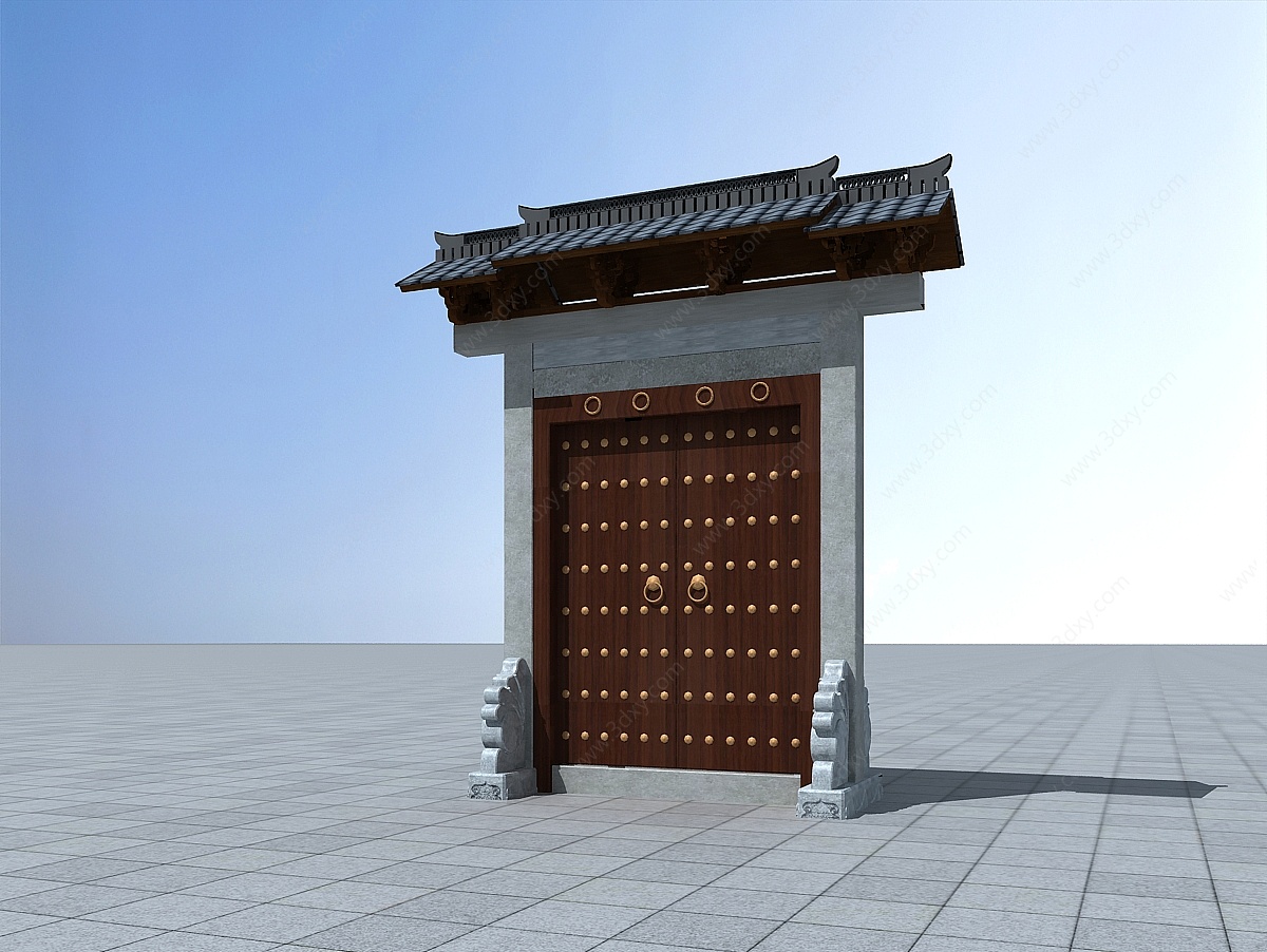 中式门头3D模型