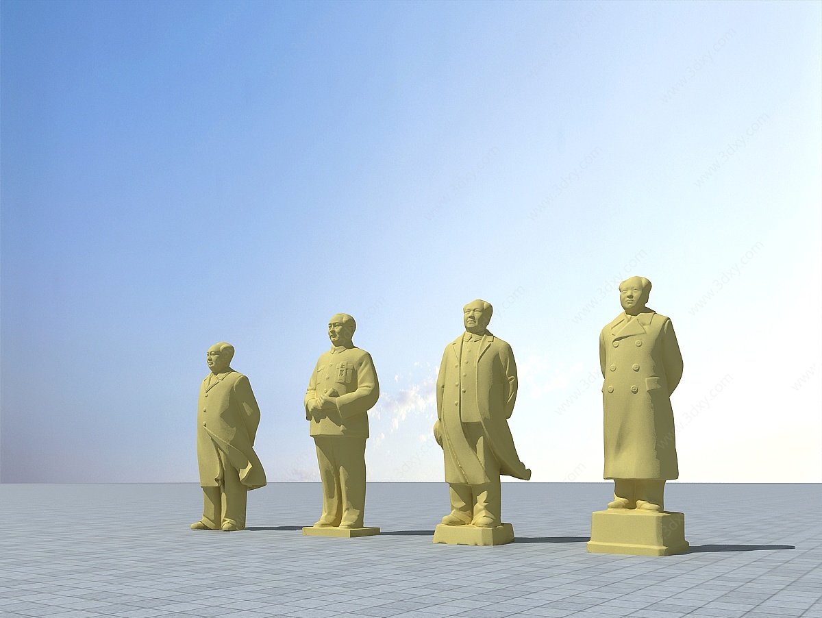 毛主席雕塑3D模型