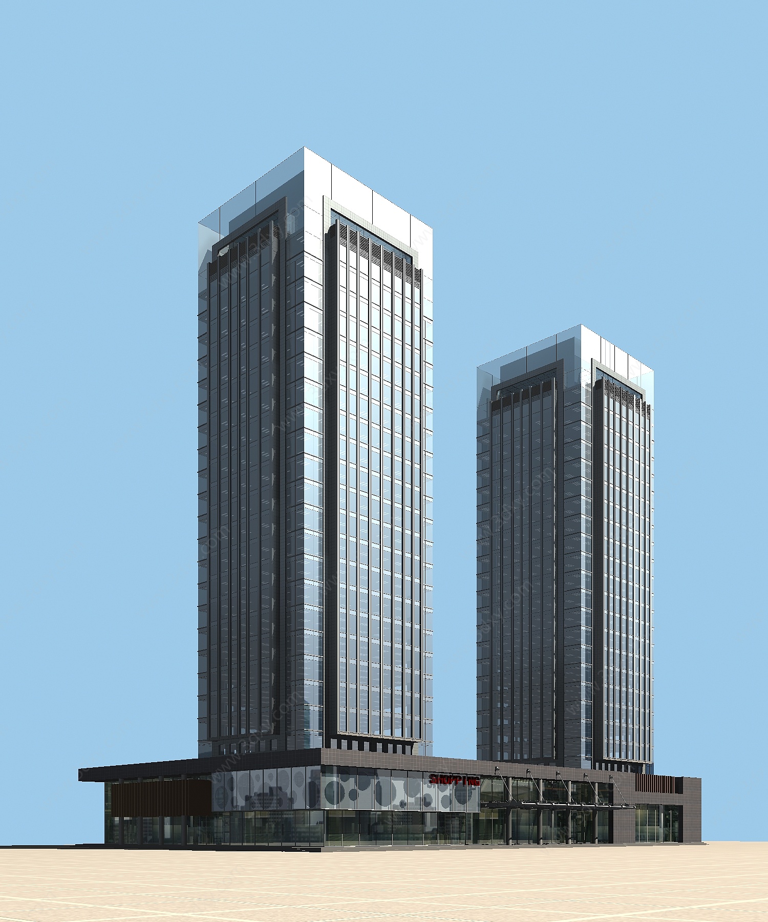 高层办公楼3D模型