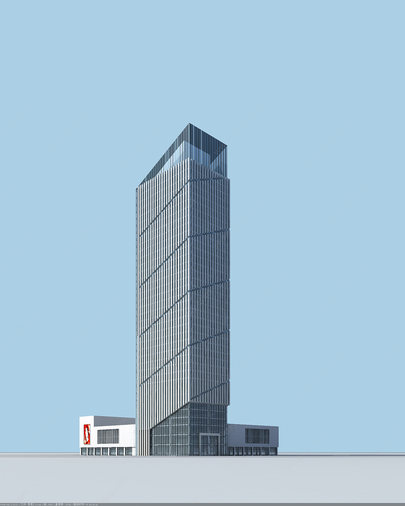 高层商务办公楼3D模型
