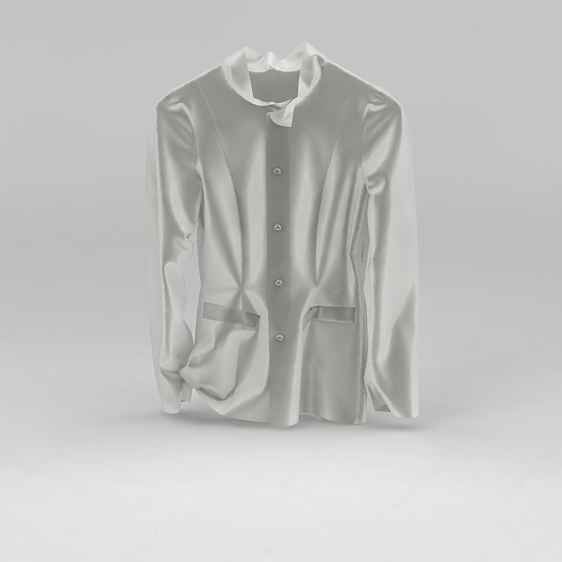 白色丝绸睡衣3D模型