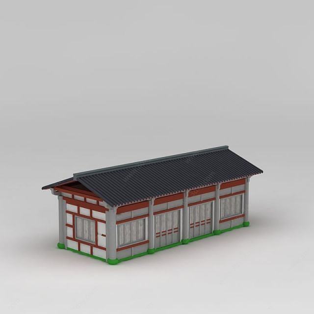 古建厢房3D模型