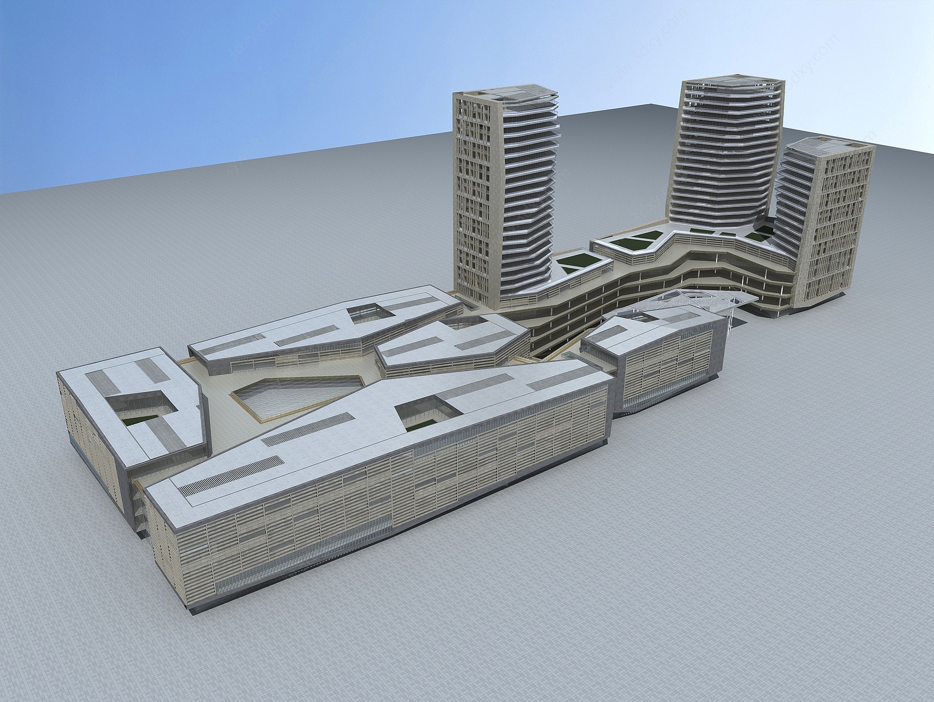 城市商业综合体3D模型