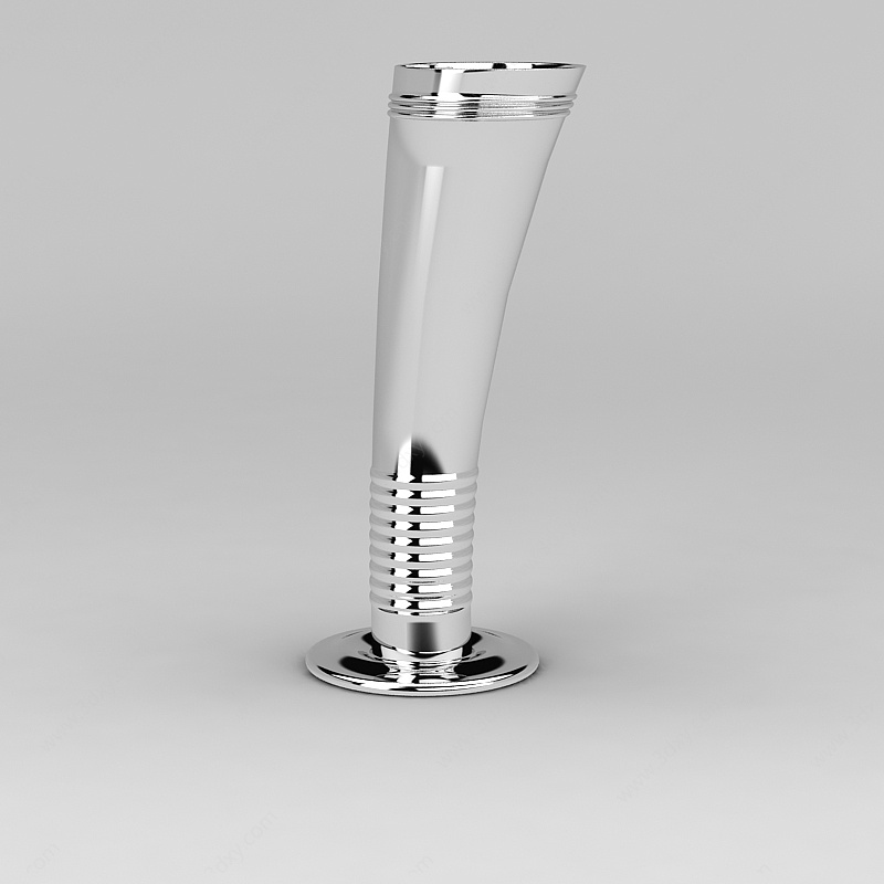 时尚不锈钢花瓶摆件3D模型