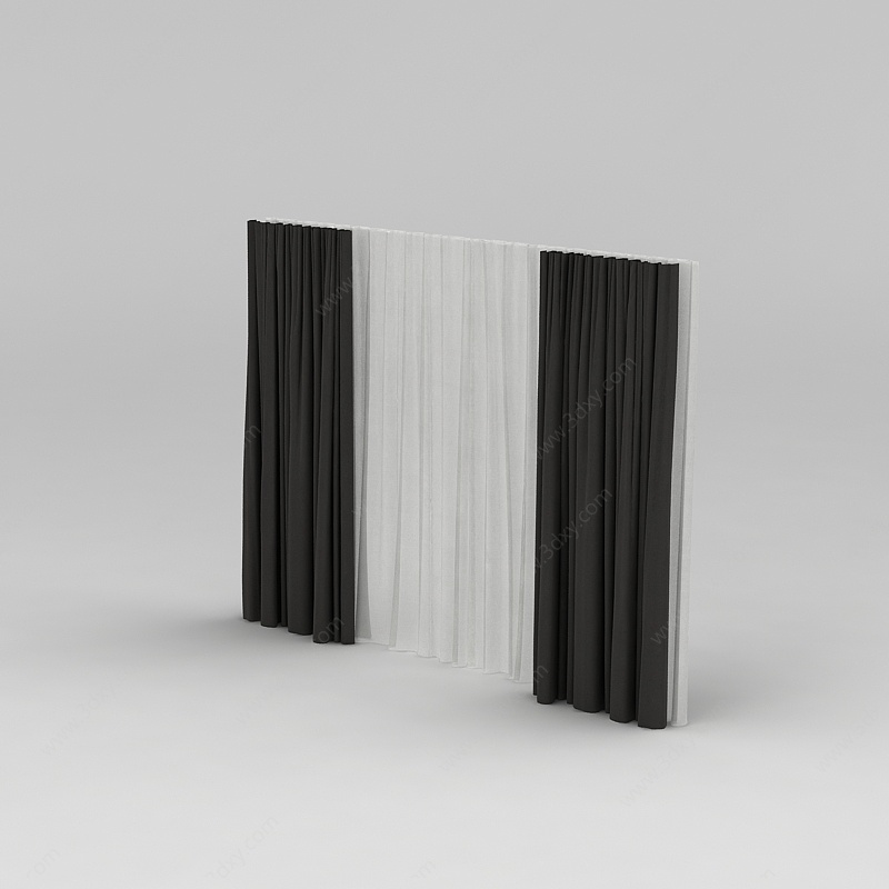 遮阳窗帘3D模型