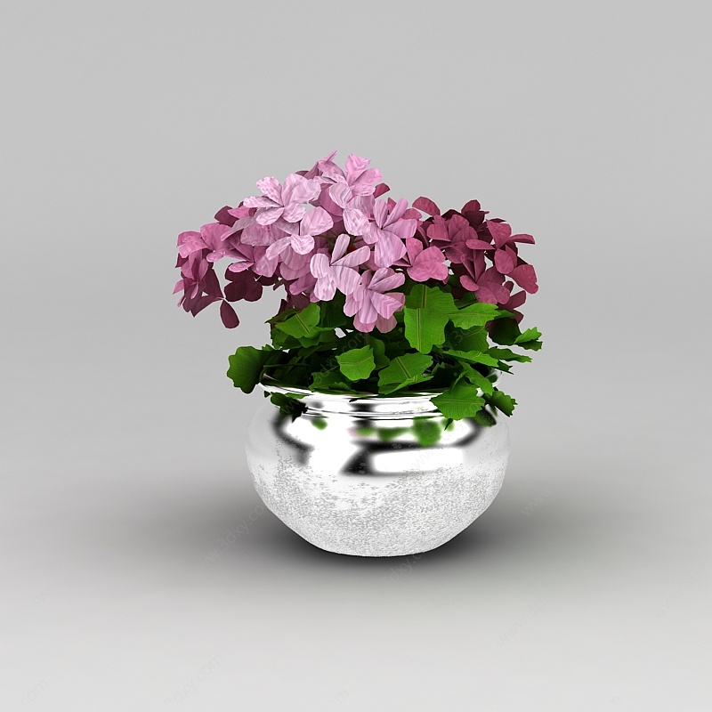 室内装饰花盆盆栽3D模型