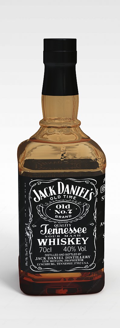杰克·丹尼威士忌3D模型