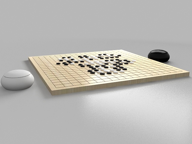 围棋棋盘3D模型