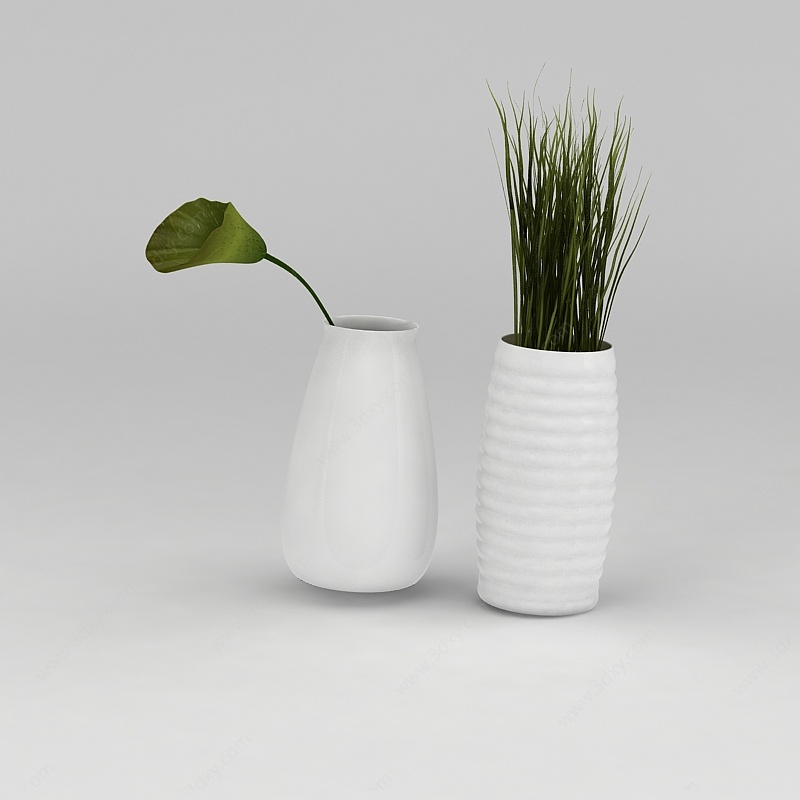 迷你花瓶绿植3D模型