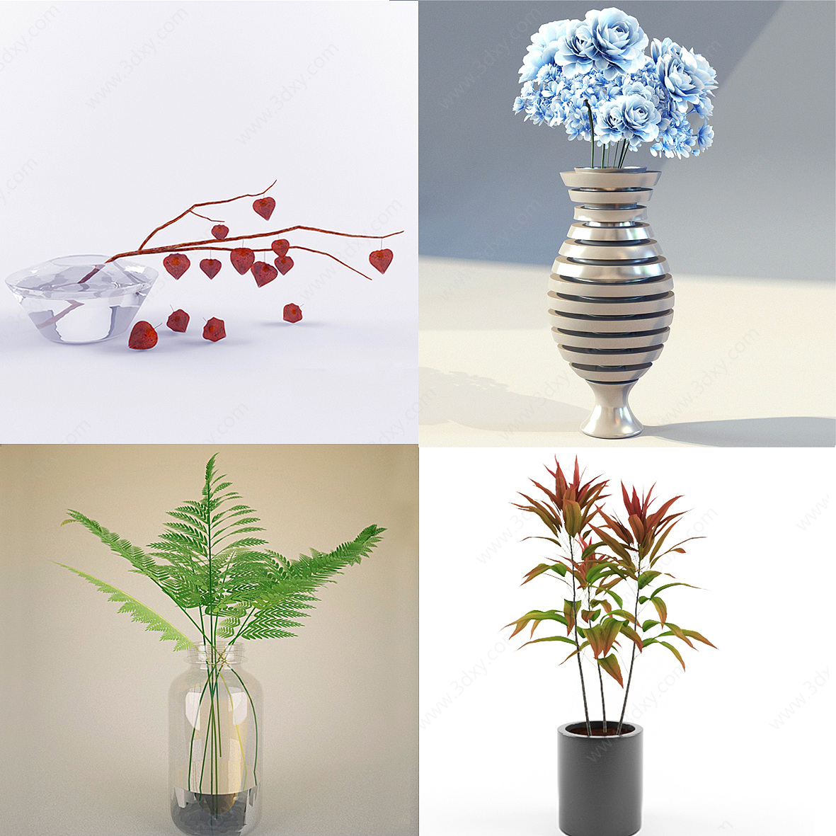 室内花草植物集合3D模型