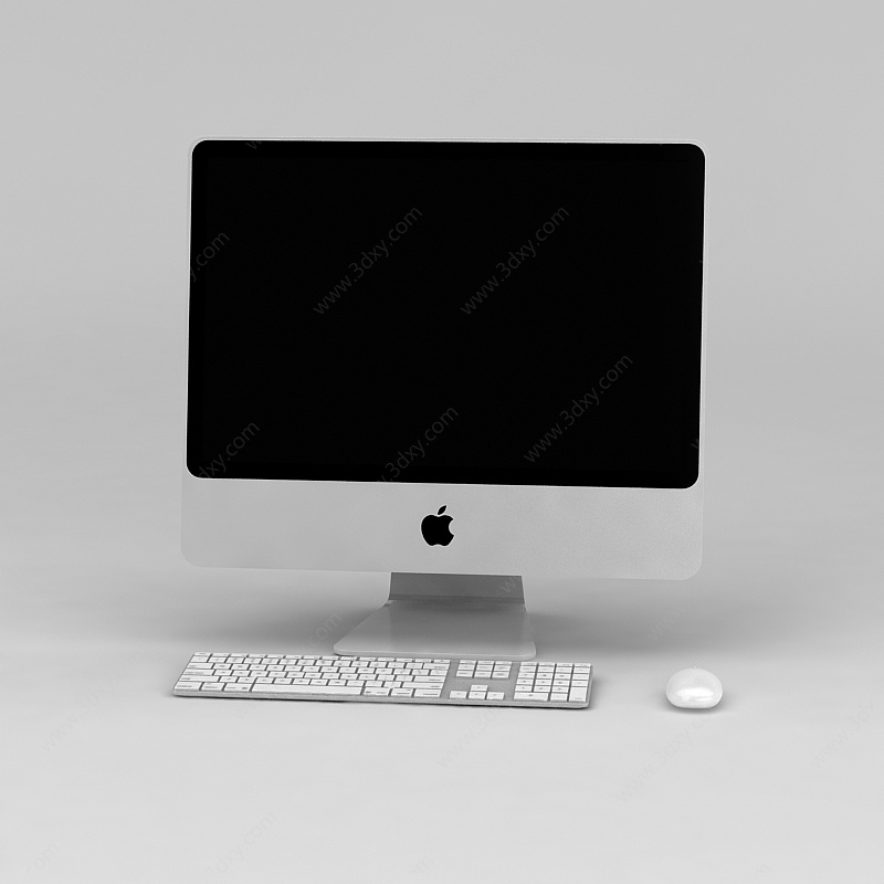 台式苹果电脑显示器3D模型