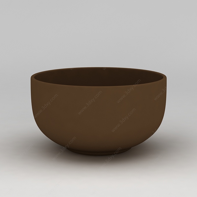 咖啡色碗3D模型