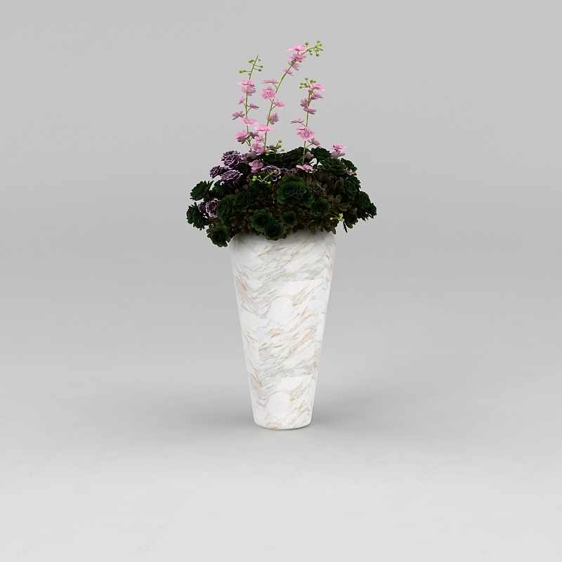 客厅装饰花卉3D模型