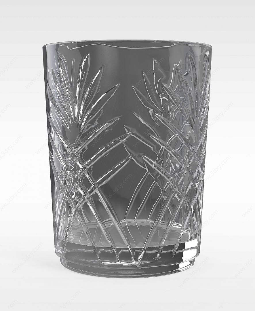 透明玻璃杯3D模型