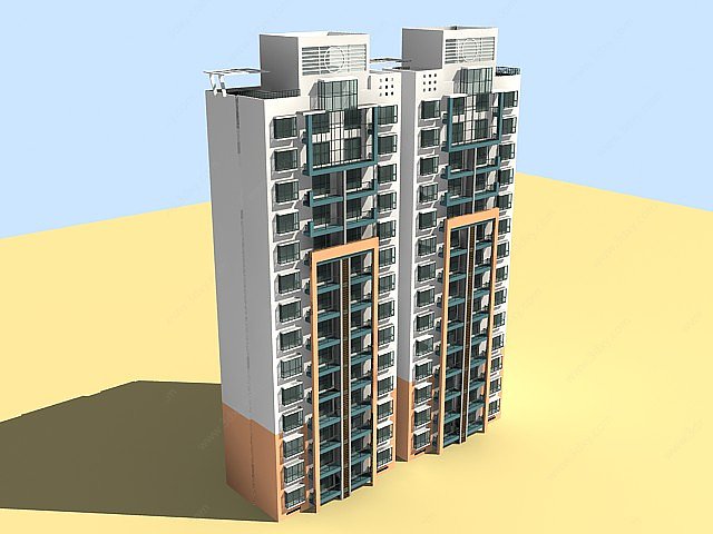 小高层住宅楼3D模型
