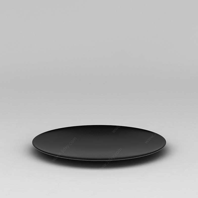 黑色盘子3D模型