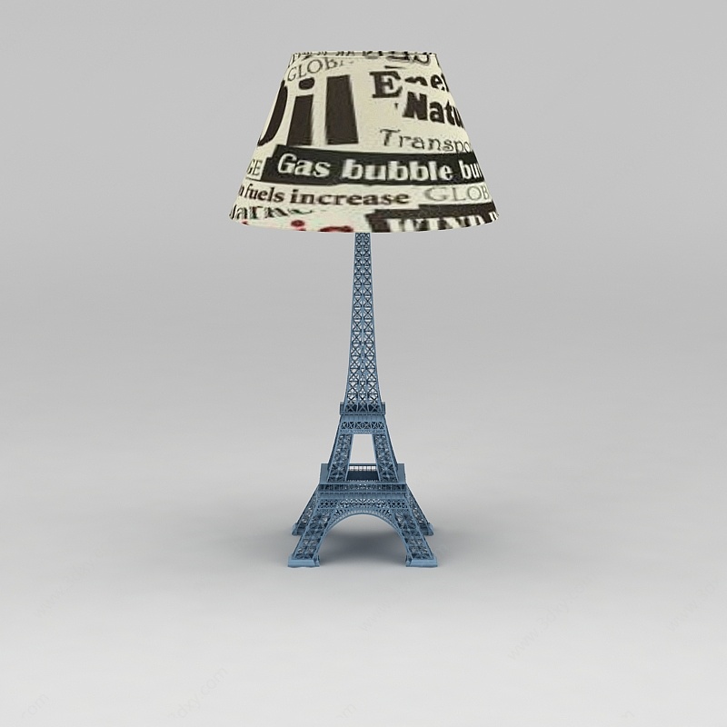 埃菲尔铁塔台灯3D模型