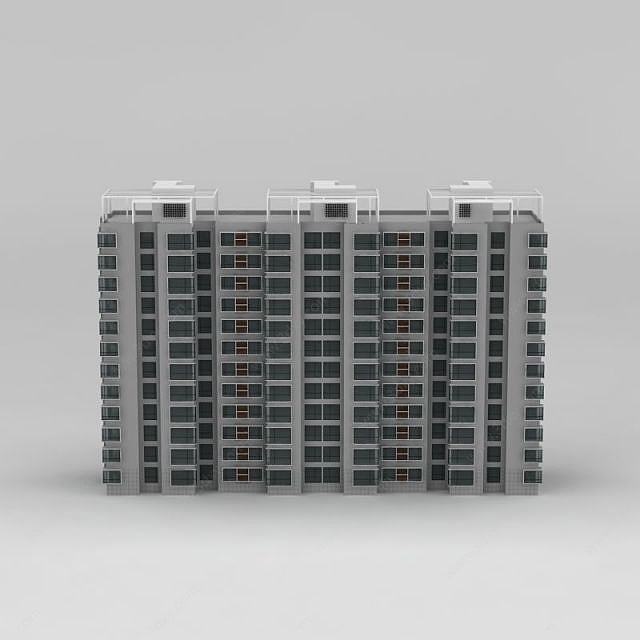 高层公寓楼3D模型
