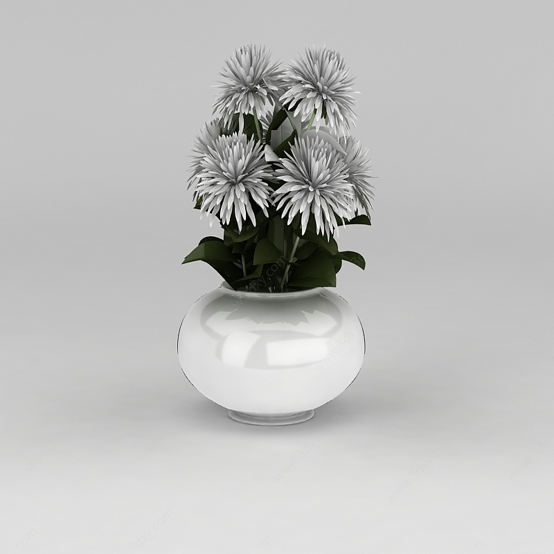 室内花卉装饰品3D模型