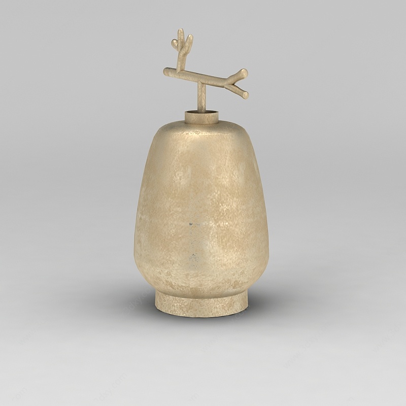 金属花瓶装饰摆件3D模型