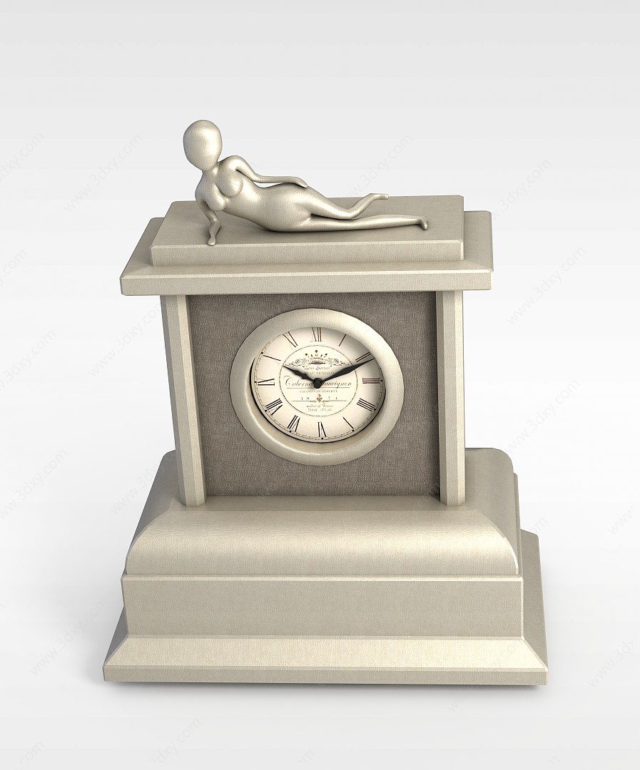 现代创意座钟3D模型