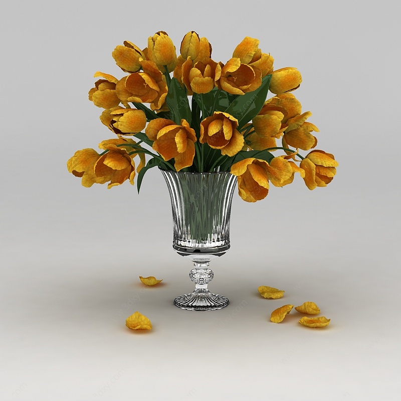 郁金香花卉3D模型