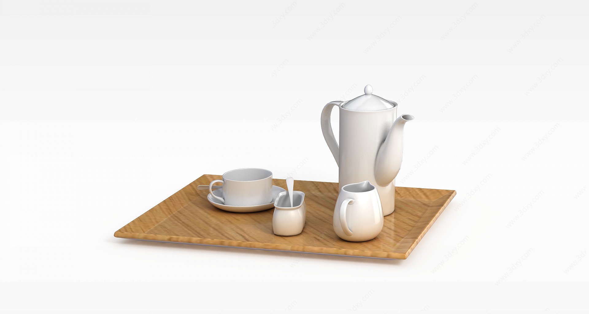 茶壶咖啡杯3D模型