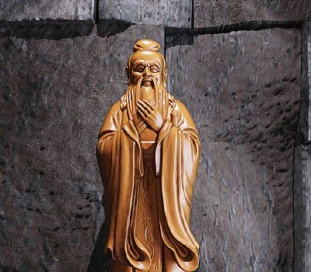 中式孔子雕像雕塑饰品3D模型
