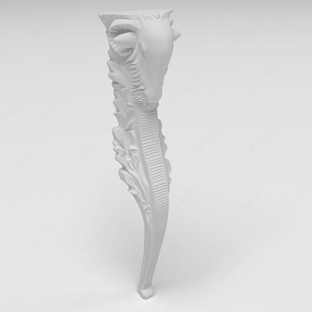 法式雕花构件3D模型