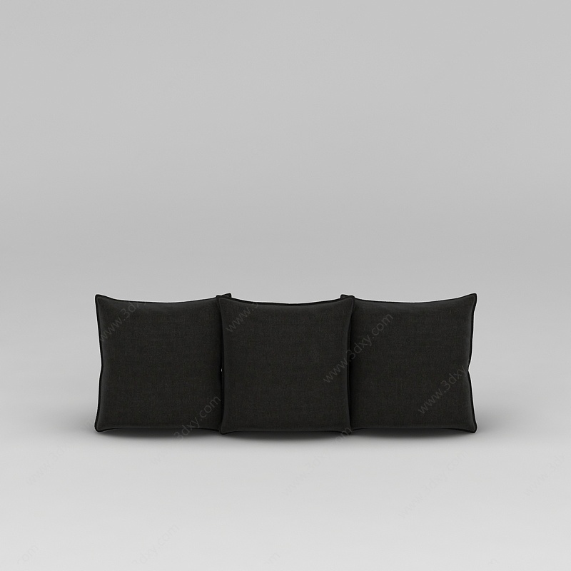 深色沙发靠枕3D模型