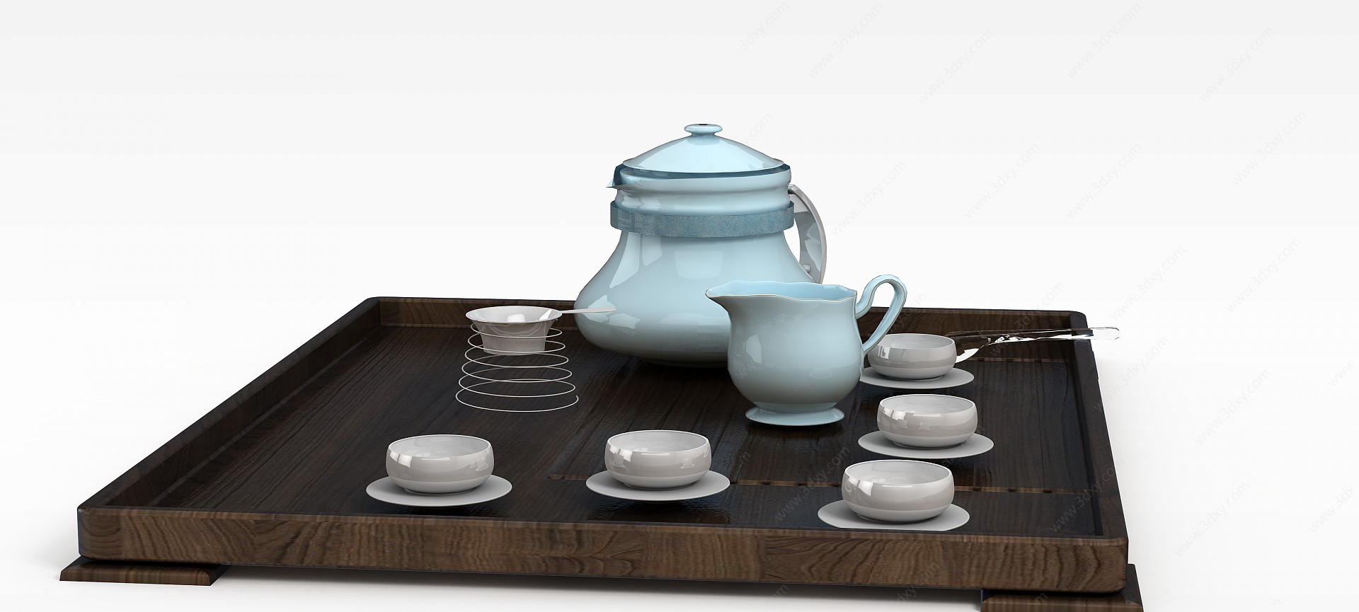 功夫茶盘茶具3D模型