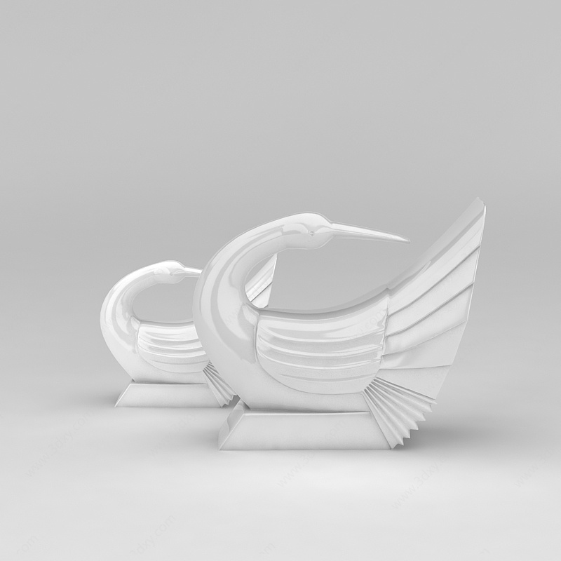 陶瓷鸟摆件3D模型