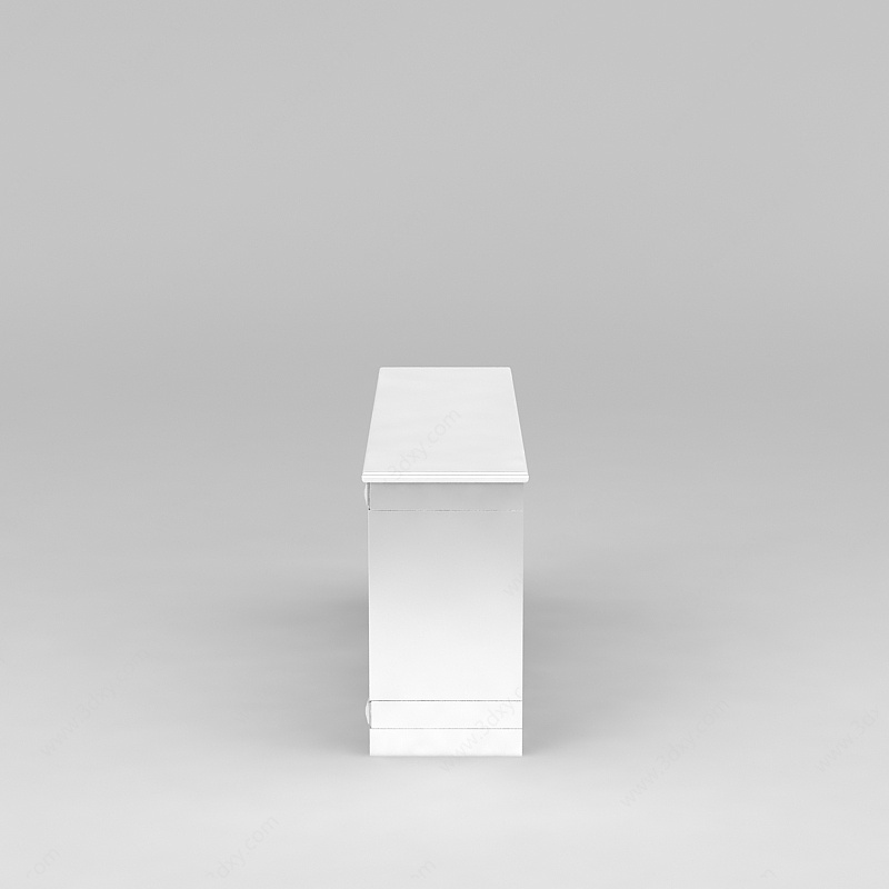 白色简约餐边柜3D模型