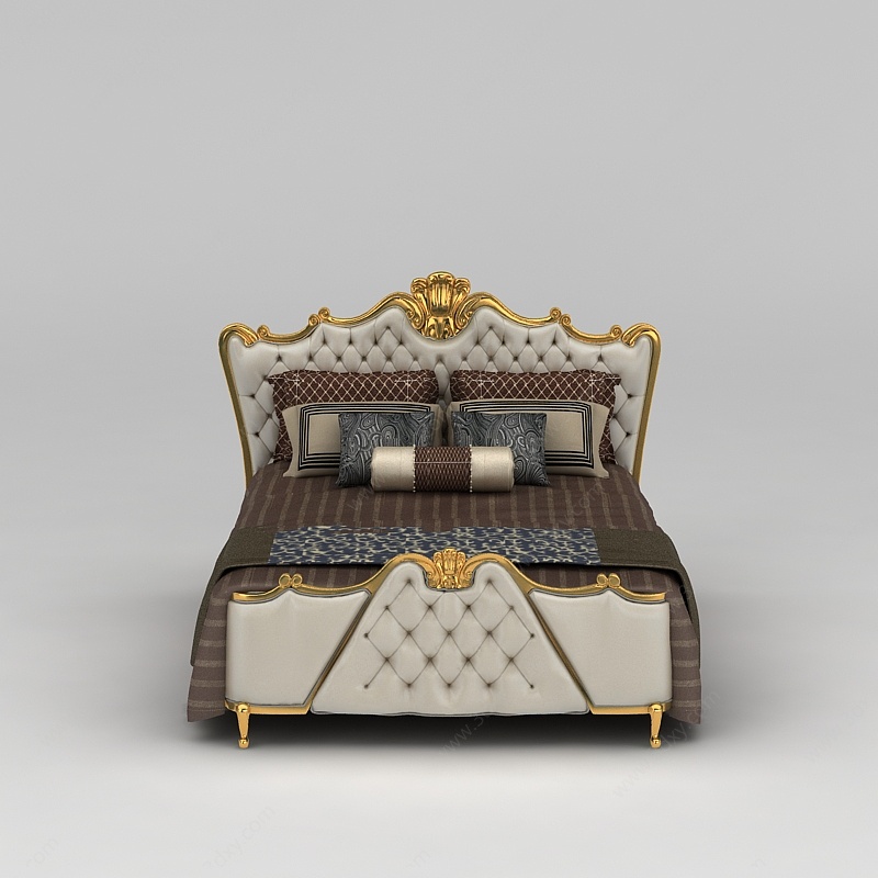 古典欧式床3D模型