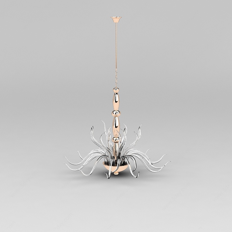创意花形吊灯3D模型