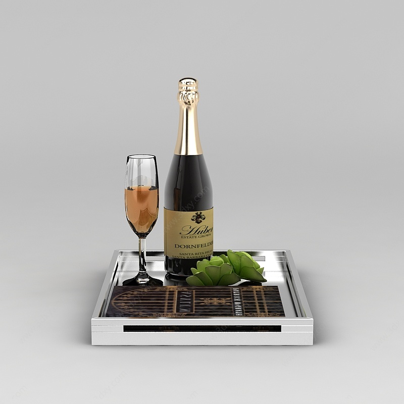 香槟酒3D模型