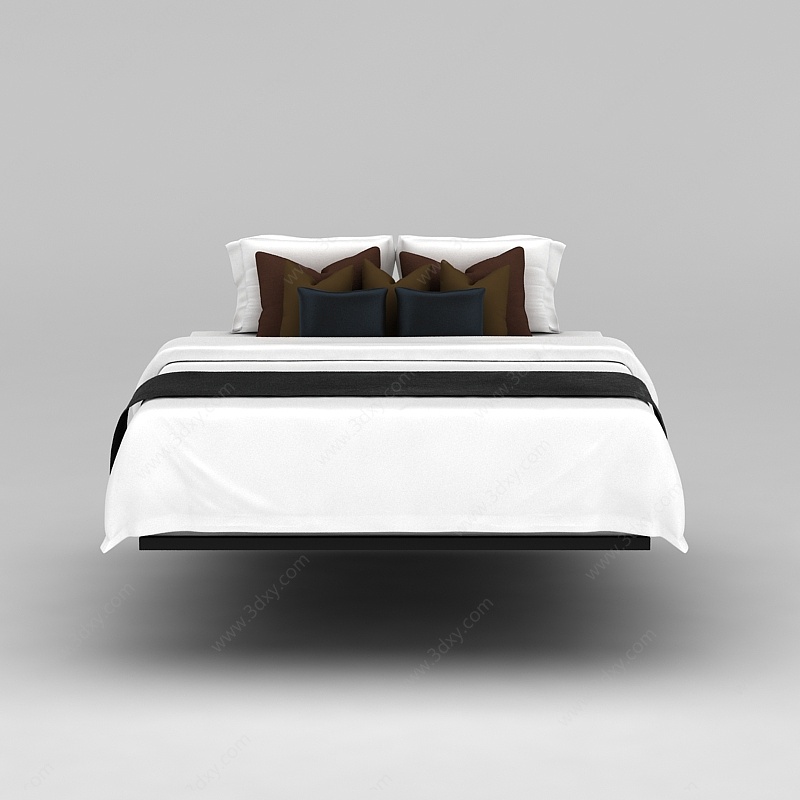 高档酒店寝具3D模型
