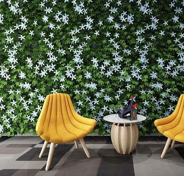 植物装饰墙香蕉椅组合3D模型