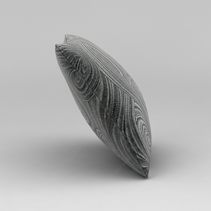 灰色花纹抱枕3D模型