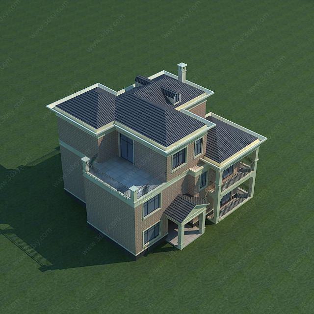 漂亮小别墅3D模型