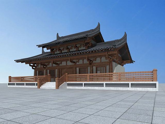 唐代宫殿建筑3D模型