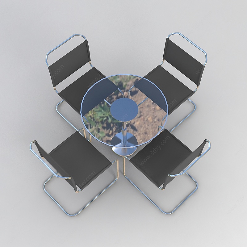 公司洽谈桌椅3D模型