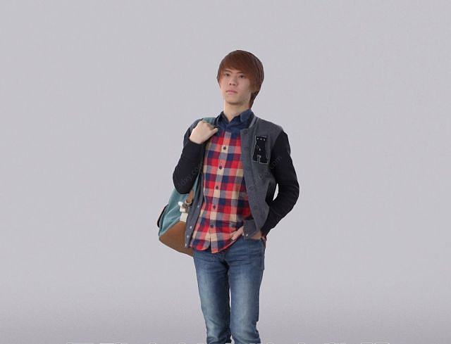 背包男人3D模型