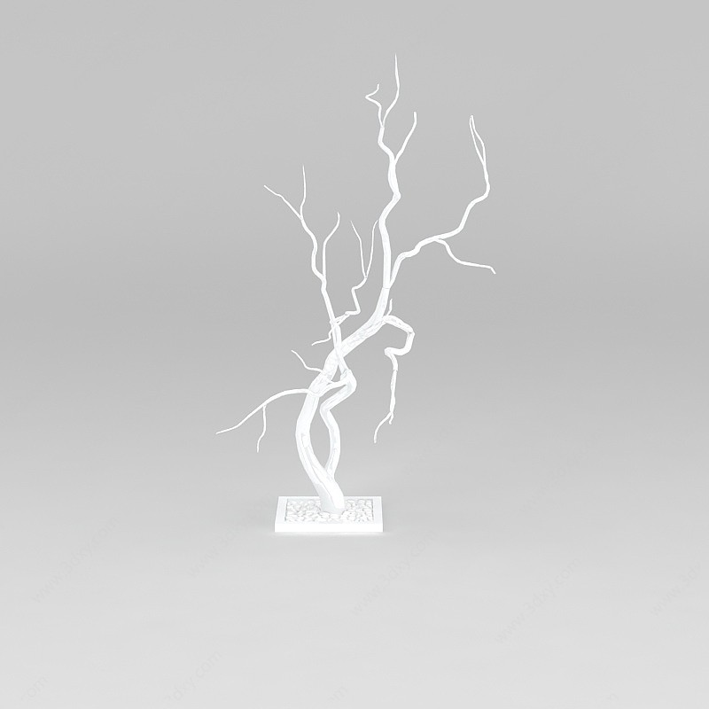 干枝树摆件3D模型