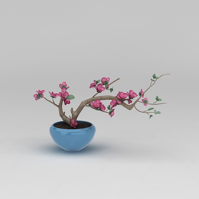仿真花卉盆景3D模型