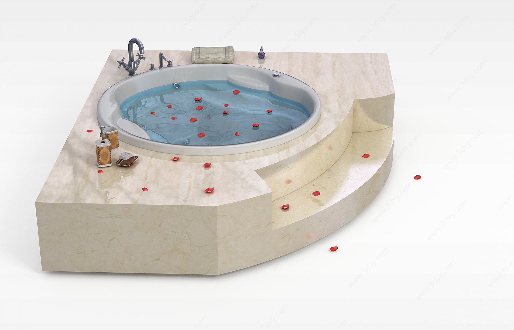 高档圆形浴缸3D模型