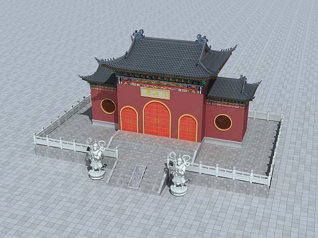 寺庙前山门3D模型