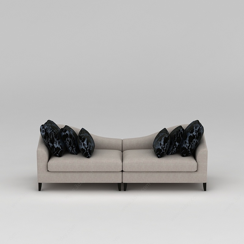 客厅时尚沙发3D模型