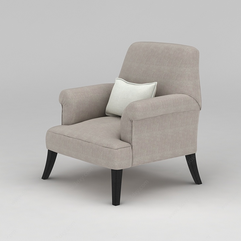 软包舒适沙发椅3D模型