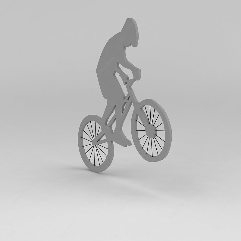自行车墙饰3D模型
